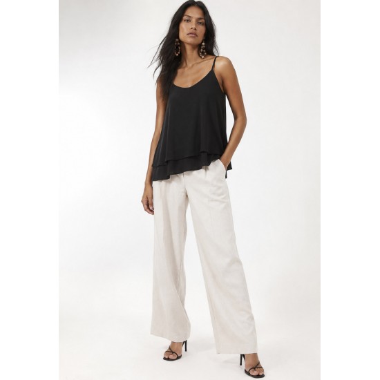 Blusa Alça Fina Viscose Aroeira Preta