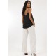 Blusa Alça Fina Viscose Aroeira Preta