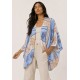 Kimono Viscose Manga Ampla Estampa Caminhos do Arumã