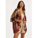 Kimono Viscose Manga Ampla Estampa Cavalgada Nativa