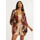 Kimono Viscose Manga Ampla Estampa Cavalgada Nativa