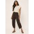 Calça Pantacourt Malha com Bolso Solto Marrom