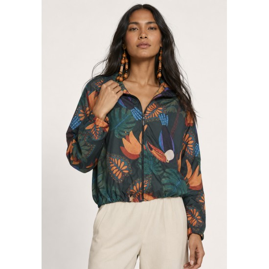 Jaqueta Corta-Vento Blouson Uatumã Estampa Asas da Mata