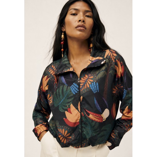 Jaqueta Corta-Vento Blouson Uatumã Estampa Asas da Mata