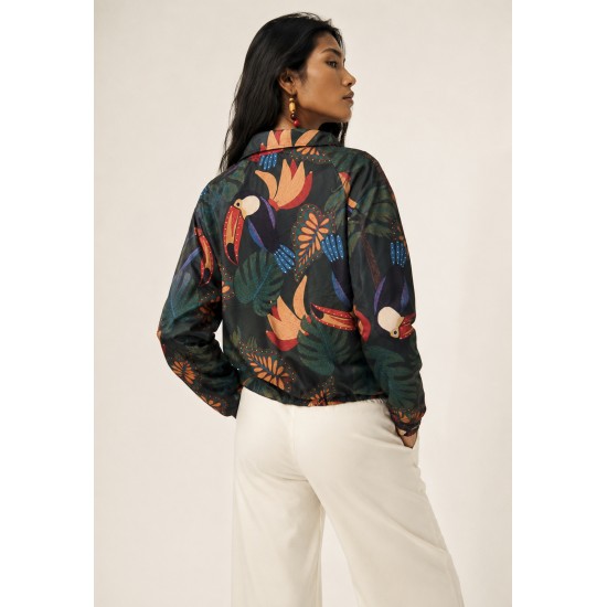 Jaqueta Corta-Vento Blouson Uatumã Estampa Asas da Mata