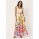 Vestido Longo Iúna de Viscose Estampa Floração de Iúna