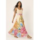 Vestido Longo Iúna de Viscose Estampa Floração de Iúna