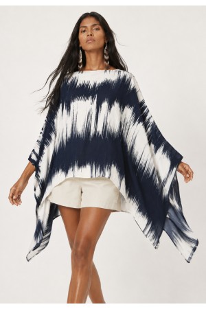 Blusa Manto Anauá Estampa Horizonte P&B