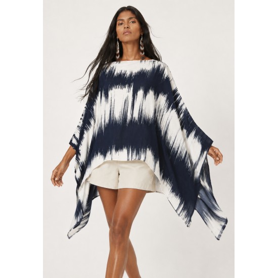 Blusa Manto Anauá Estampa Horizonte P&B