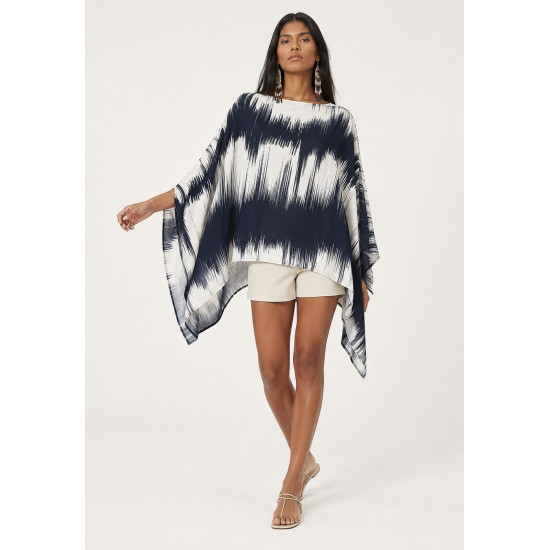 Blusa Manto Anauá Estampa Horizonte P&B