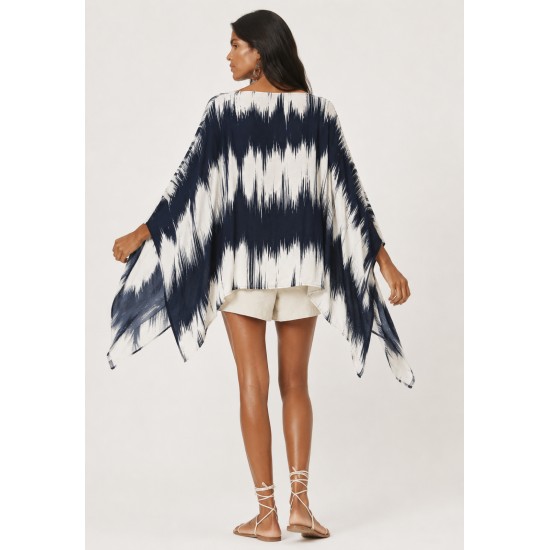 Blusa Manto Anauá Estampa Horizonte P&B