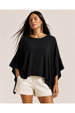 Blusa Asa Delta Malha Tupã Preta