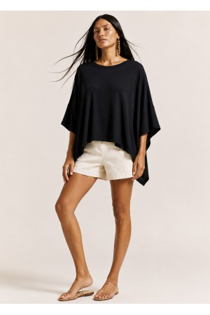 Blusa Asa Delta Malha Tupã Preta