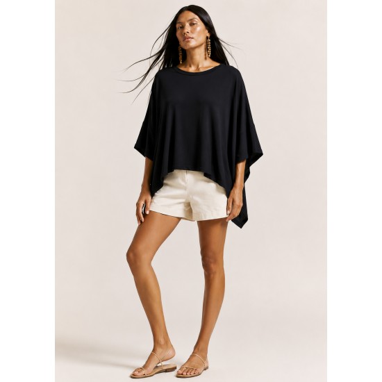 Blusa Asa Delta Malha Tupã Preta