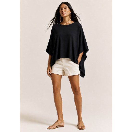 Blusa Asa Delta Malha Tupã Preta