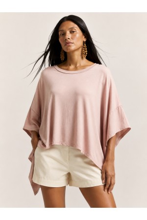 Blusa Asa Delta de Malha Tupã Rosa Blush