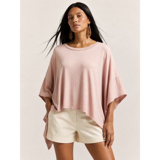 Blusa Asa Delta de Malha Tupã Rosa Blush