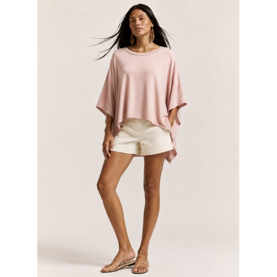 Blusa Asa Delta de Malha Tupã Rosa Blush