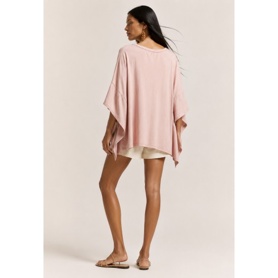 Blusa Asa Delta de Malha Tupã Rosa Blush