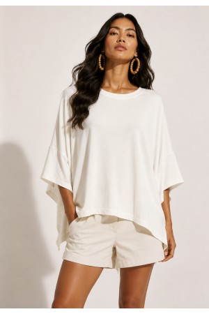 Blusa Asa Delta de Malha Tupã Off White