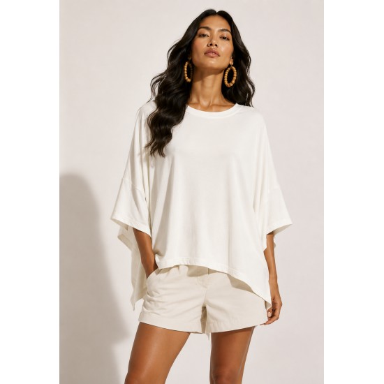 Blusa Asa Delta de Malha Tupã Off White
