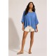 Blusa Asa Delta de Malha Tupã Azul Atlântico