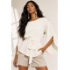 Blusa Viscose Poranga Asa da Noite Off White
