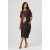 Vestido Amora Malha Midi Plus Marrom Cacau
