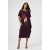 Vestido Amora Malha Midi Plus Açaí Profundo