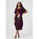Vestido Amora Malha Midi Plus Açaí Profundo