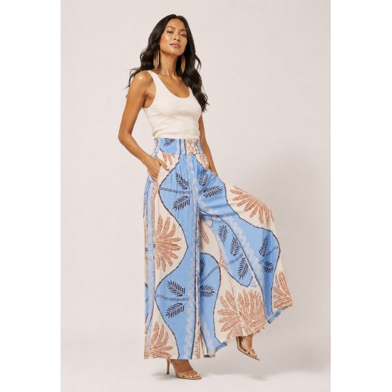 Calça Pantalona Elastic Embaú Estampa Caminhos do Arumã