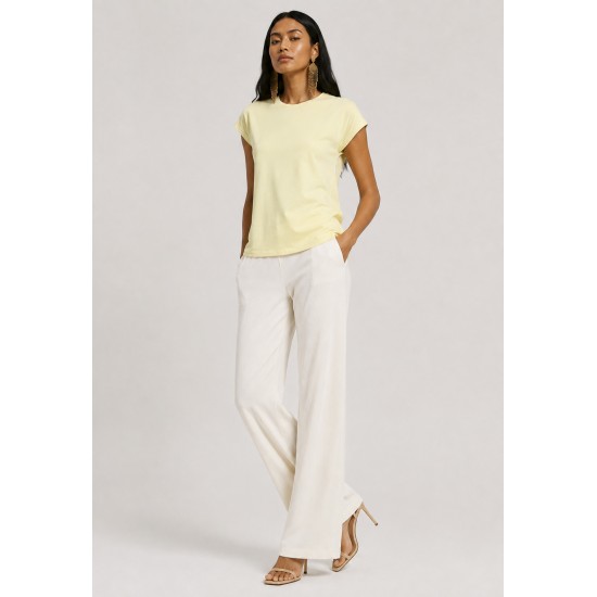 Blusa Aruá Malha Amarelo Pastel