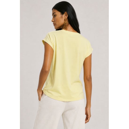 Blusa Aruá Malha Amarelo Pastel