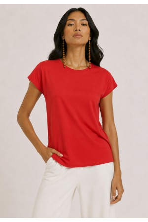 Blusa Aruá Malha Vermelho Cereja