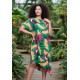 Vestido Midi Plano Estampa Festa dos Tucanos