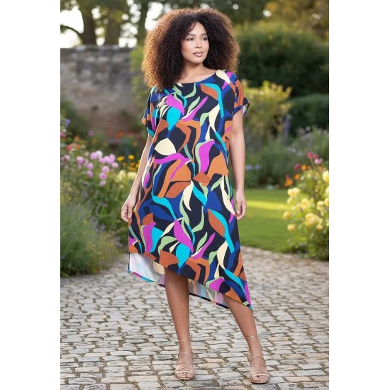 Vestido Midi Plano Estampa Aurora Urbana