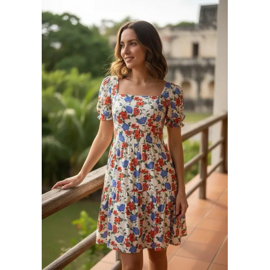 Vestido Curto Brisa Jardim Encantado