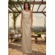 Vestido Flor do Tempo Linho com Viscose Bege