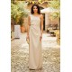 Vestido Flor do Tempo Linho com Viscose Bege