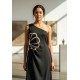Vestido Flor do Tempo Linho com Viscose Preto