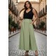 Saia Midi com Zíper Verde Menta