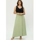 Saia Midi com Zíper Verde Menta