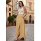 Saia Midi com Zíper Amarelo Dijon