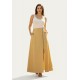 Saia Midi com Zíper Amarelo Dijon