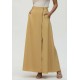 Saia Midi com Zíper Amarelo Dijon