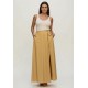 Saia Midi com Zíper Amarelo Dijon