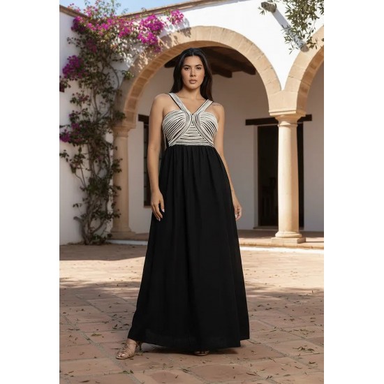 Vestido Alvorada Longo Noite Tranquila
