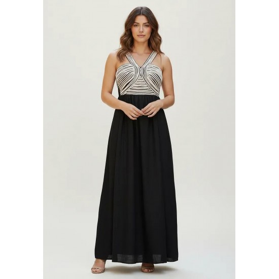 Vestido Alvorada Longo Noite Tranquila
