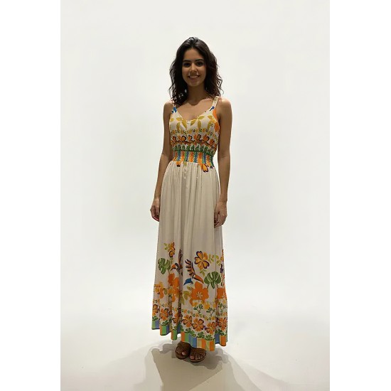 Vestido Midi Plus Viscose Alça Média Asas do Brasil oFF