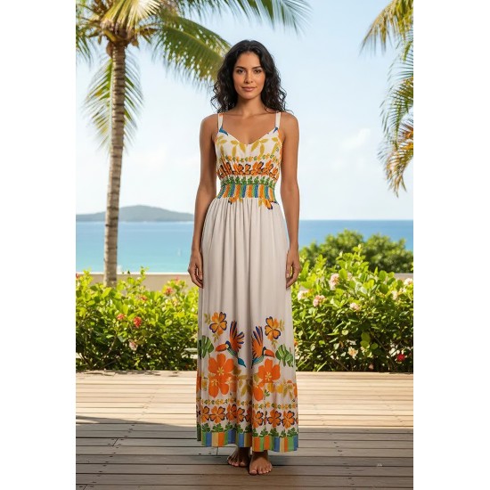 Vestido Midi Plus Viscose Alça Média Asas do Brasil oFF